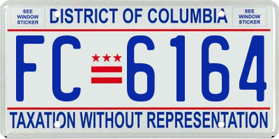 DC license plate FC6164