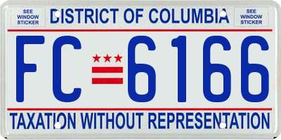 DC license plate FC6166