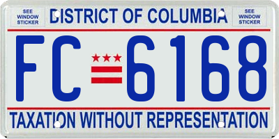 DC license plate FC6168