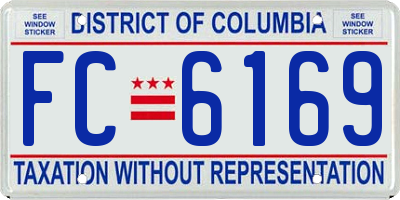 DC license plate FC6169