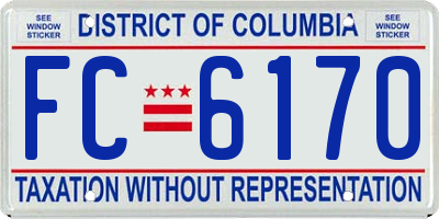 DC license plate FC6170