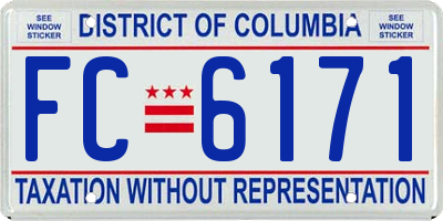 DC license plate FC6171
