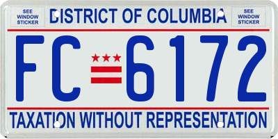 DC license plate FC6172