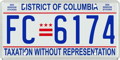 DC license plate FC6174