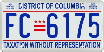 DC license plate FC6175