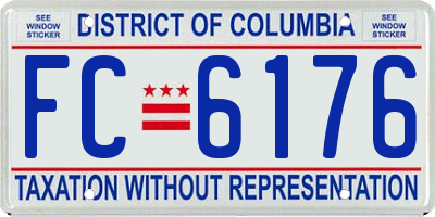 DC license plate FC6176