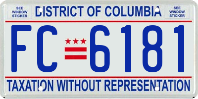 DC license plate FC6181