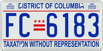 DC license plate FC6183