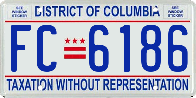 DC license plate FC6186