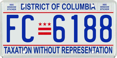 DC license plate FC6188