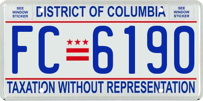 DC license plate FC6190