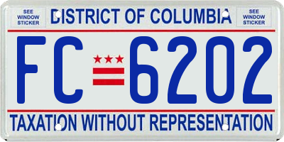 DC license plate FC6202