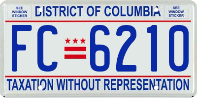 DC license plate FC6210