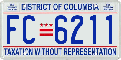 DC license plate FC6211