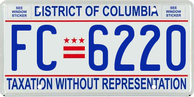 DC license plate FC6220