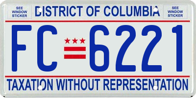 DC license plate FC6221