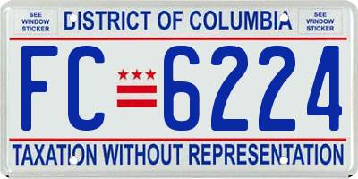 DC license plate FC6224