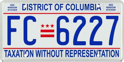 DC license plate FC6227