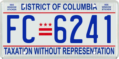 DC license plate FC6241