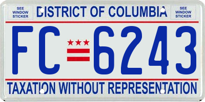 DC license plate FC6243