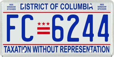 DC license plate FC6244