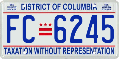 DC license plate FC6245