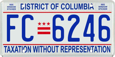 DC license plate FC6246