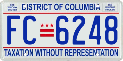 DC license plate FC6248