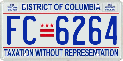 DC license plate FC6264