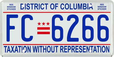 DC license plate FC6266