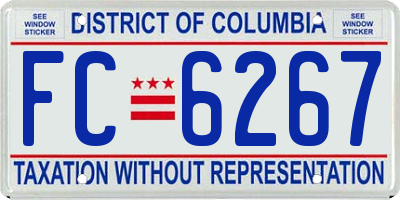 DC license plate FC6267