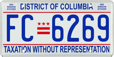 DC license plate FC6269