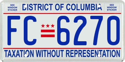 DC license plate FC6270