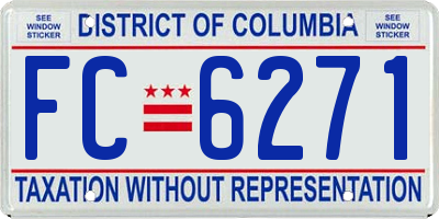 DC license plate FC6271