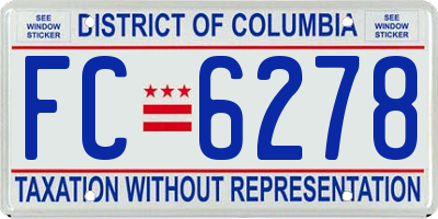 DC license plate FC6278