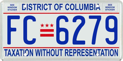 DC license plate FC6279