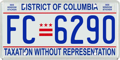 DC license plate FC6290