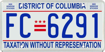 DC license plate FC6291