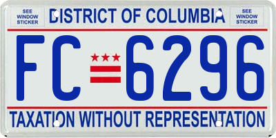 DC license plate FC6296