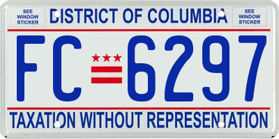 DC license plate FC6297