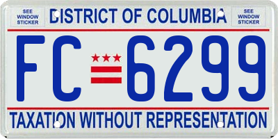 DC license plate FC6299