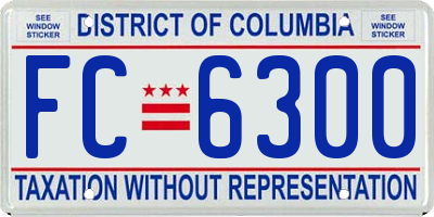 DC license plate FC6300