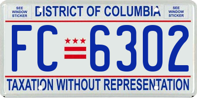 DC license plate FC6302