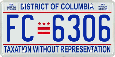 DC license plate FC6306