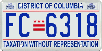 DC license plate FC6318