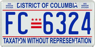 DC license plate FC6324