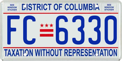 DC license plate FC6330