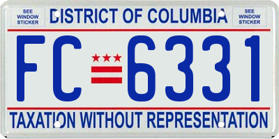 DC license plate FC6331