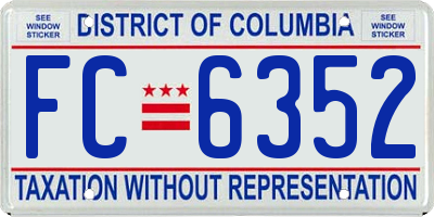 DC license plate FC6352