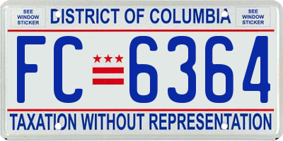 DC license plate FC6364